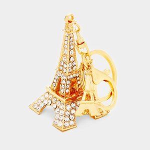 Stylish New Women's Stone Paris Eiffel Tower Keychain Charm